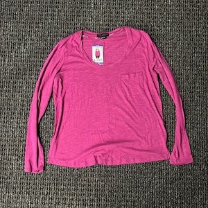 💥Women’s Size XXL Purple Scoop Long Sleeve Shirt | With Pocket💥